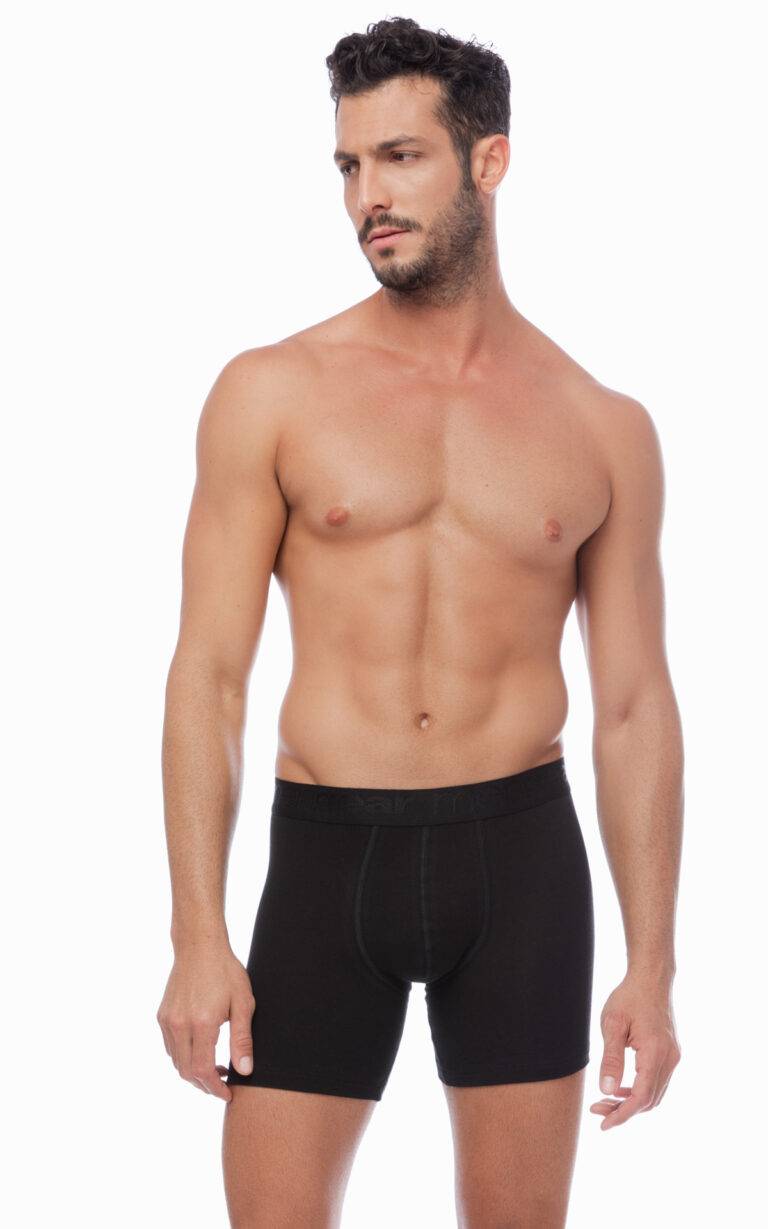 Ανρδικό μπόξερ με μακρύ πόδι Minerva Mengear Basic Boxer Long 90-20518 2τμχ μαύρο