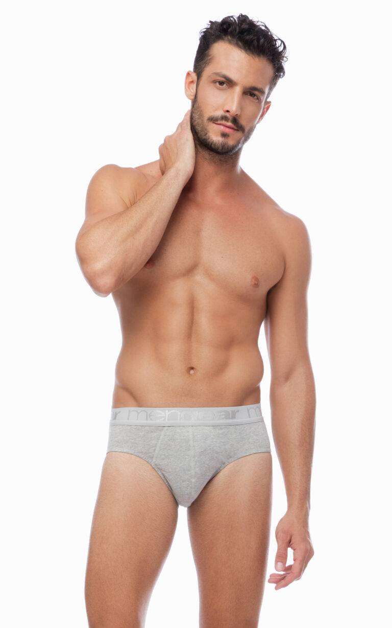 Ανδρικό σλιπ/slip Mini Brief Mengear Basic 90-20521 2τμχ ΓΚΡΙ ΜΕΛΑΝΖΕ