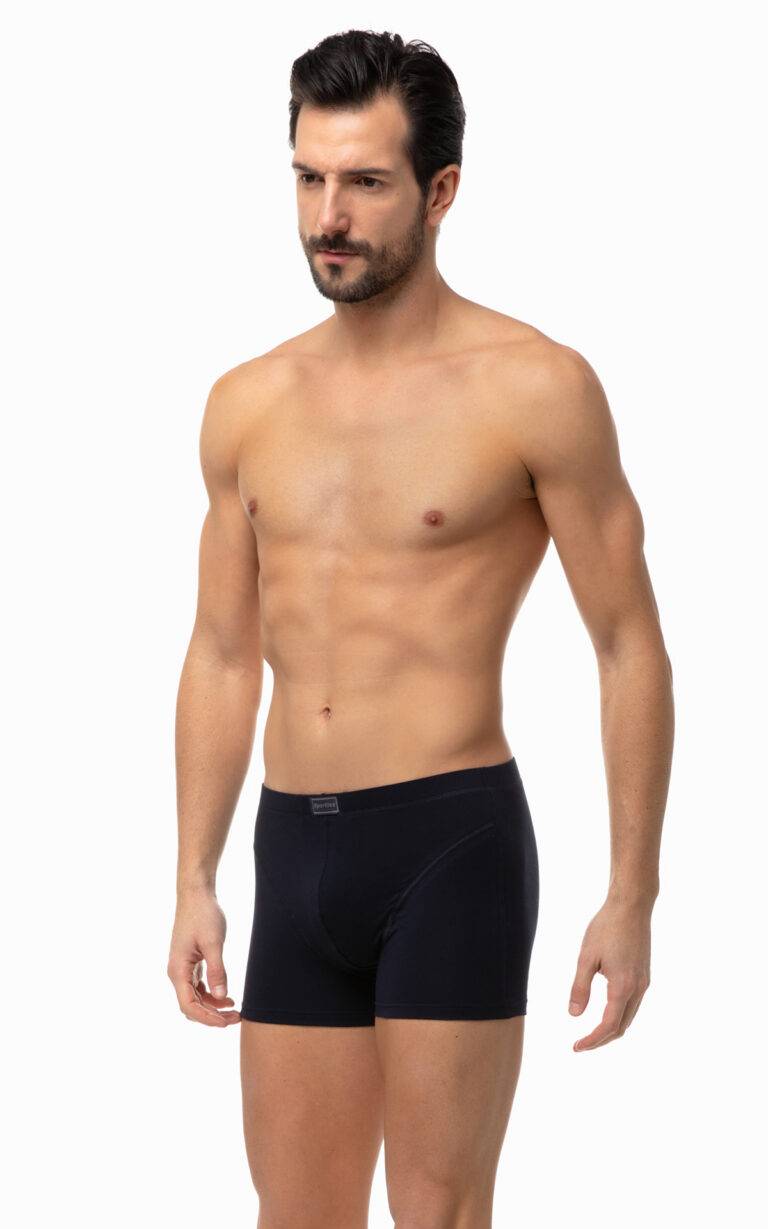 Ανρδικό μπόξερ Minerva Boxer Sporties εσωτερικό λάστιχο 90-23026 3τμχ ΜΑΥΡΟ