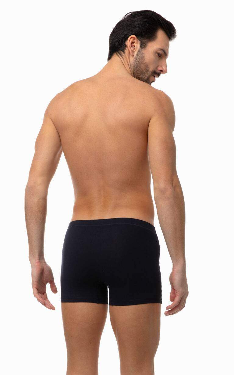 Ανρδικό μπόξερ Minerva Boxer Sporties εσωτερικό λάστιχο 90-23026 3τμχ ΜΑΥΡΟ ΠΙΣΩ