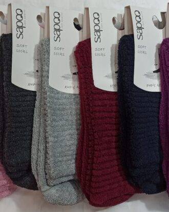 Κάλτσες sapoo soft socks 4407 βαμβακερές πετσετέ χωρίς λάστιχο χωρίς ραφή double face