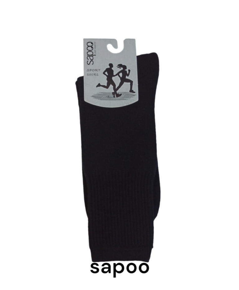 Αθλητικές βαμβακερές κάλτσες sapoo sport socks 3307 μαύρο black