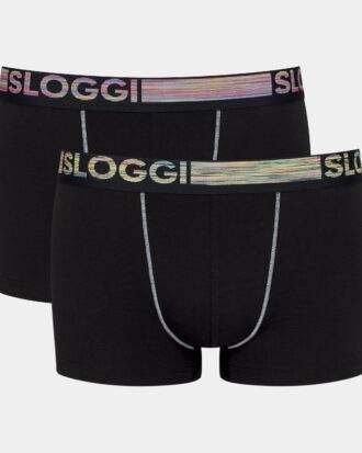 Boxer SLOGGI GO ανδρικά MEN_GO_ABC_NATURAL_HIPSTER_102112470004_MP_F_1 ΜΑΥΡΟ