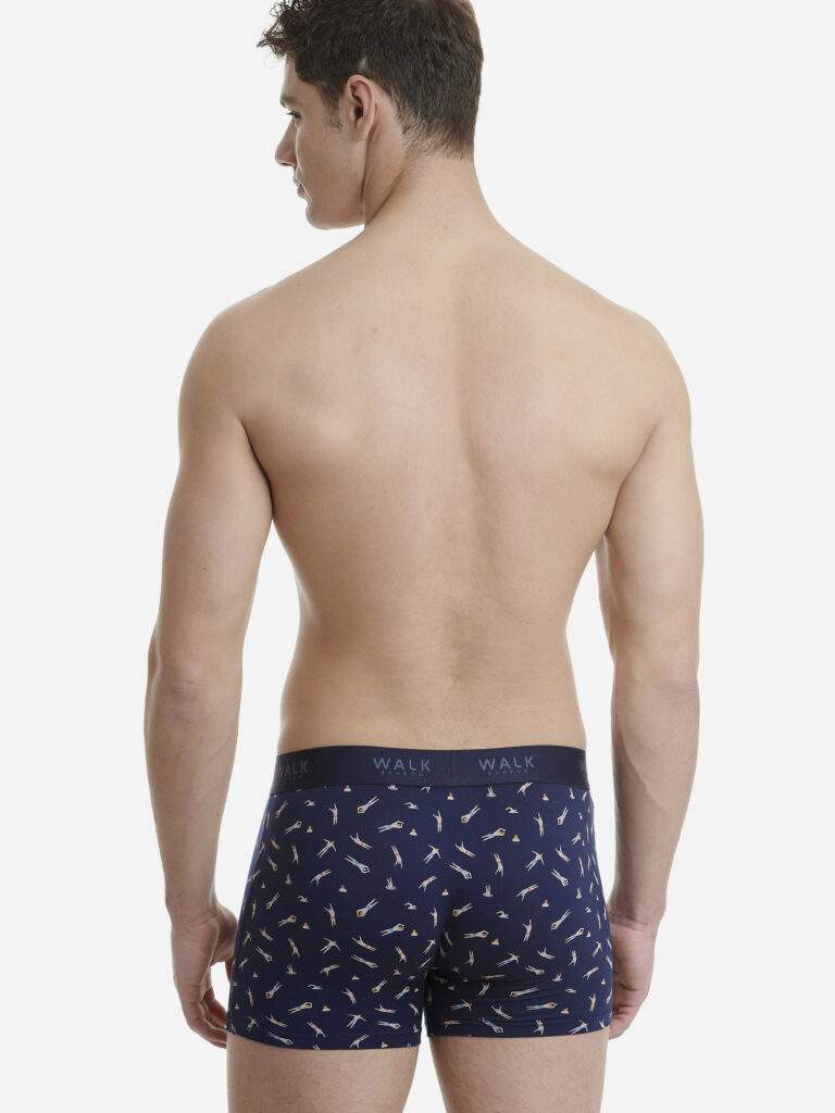 Walk boxer Bamboo με σχέδιο. Ανδρικό εμπριμέ μπόξερ print 1770-40