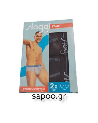 SLOGGI START MIDI σλιπ ΔΥΑΔΑ Sloggi men Strart MIDI C2P 0004 μαύρο