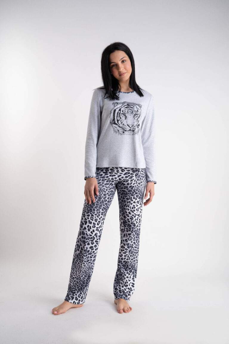 Γυναικεία βαμβακερή πυτζάμα animal print Relax 2622045