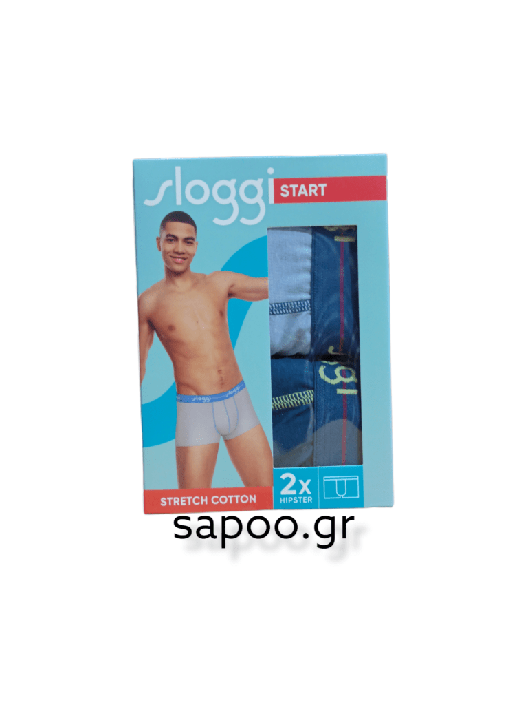 SLOGGI START HIPSTER  μπόξερ με κοντό πόδι ΔΥΑΔΑ Sloggi men Strart HIPSTER C2P V007