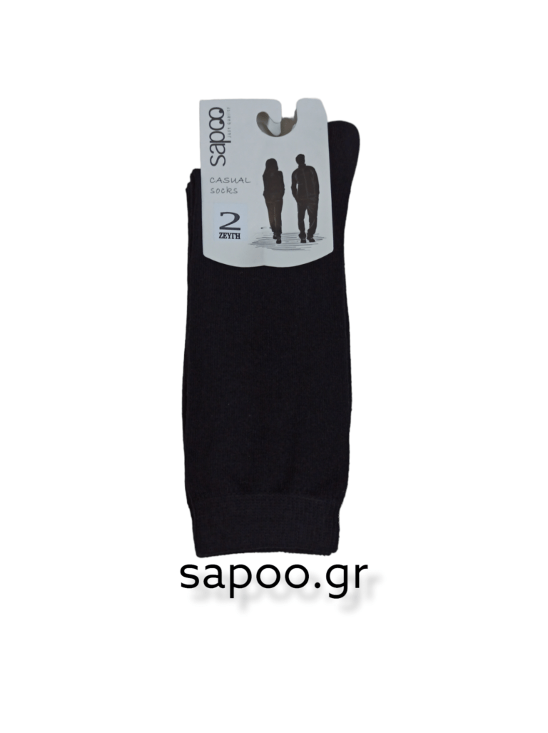 Γυναικείες κάλτσες δυάδα βαμβακερές sapoo casual socks VAR_65x2 τεμάχια μαύρο