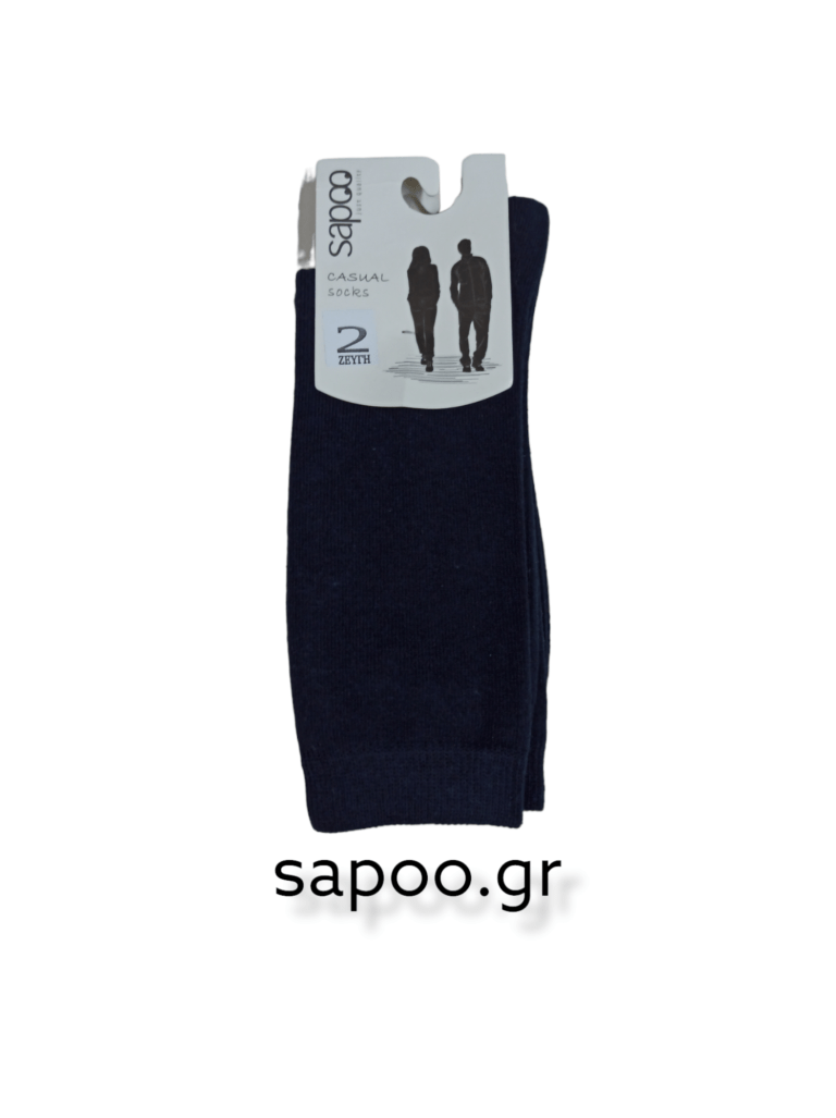 Γυναικείες κάλτσες δυάδα βαμβακερές sapoo casual socks VAR_65x2 τεμάχια μπλε