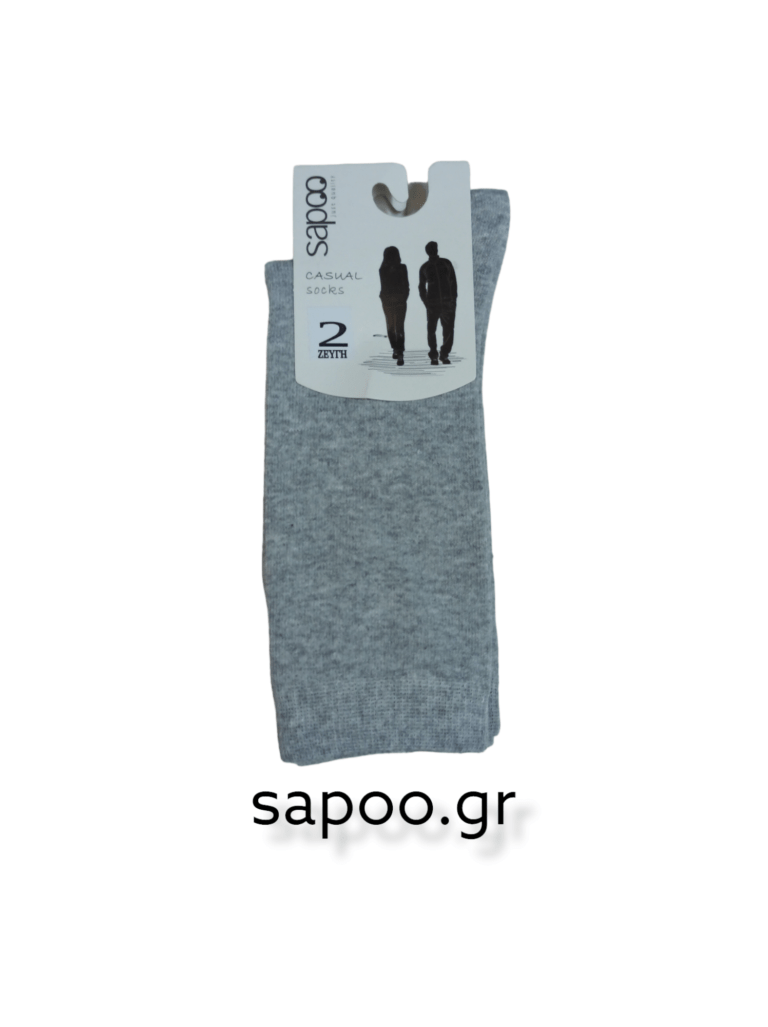 Γυναικείες κάλτσες δυάδα βαμβακερές sapoo casual socks VAR_65x2 τεμάχια γκρι