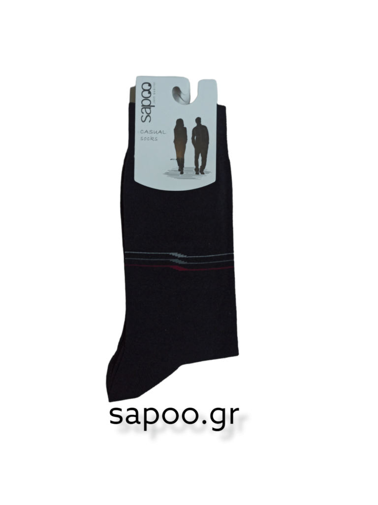 Βαμβακερές κάλτσες σχέδια ανδρικές sapoo casual socks 1035 μαύρο