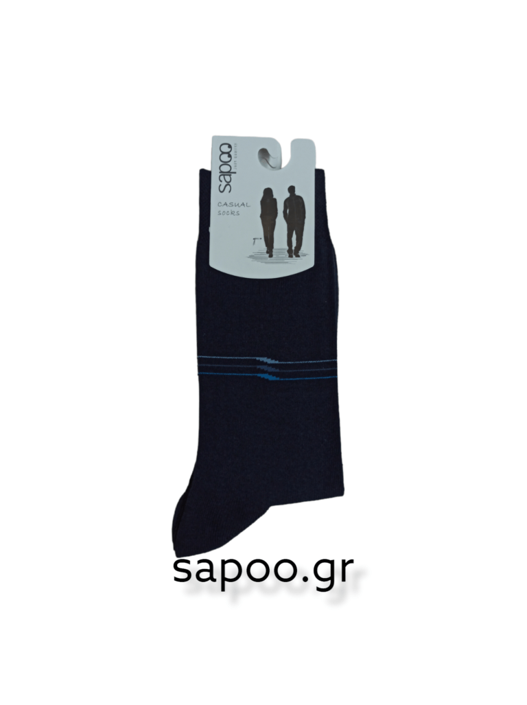 Βαμβακερές κάλτσες σχέδια ανδρικές sapoo casual socks 1035 μπλε