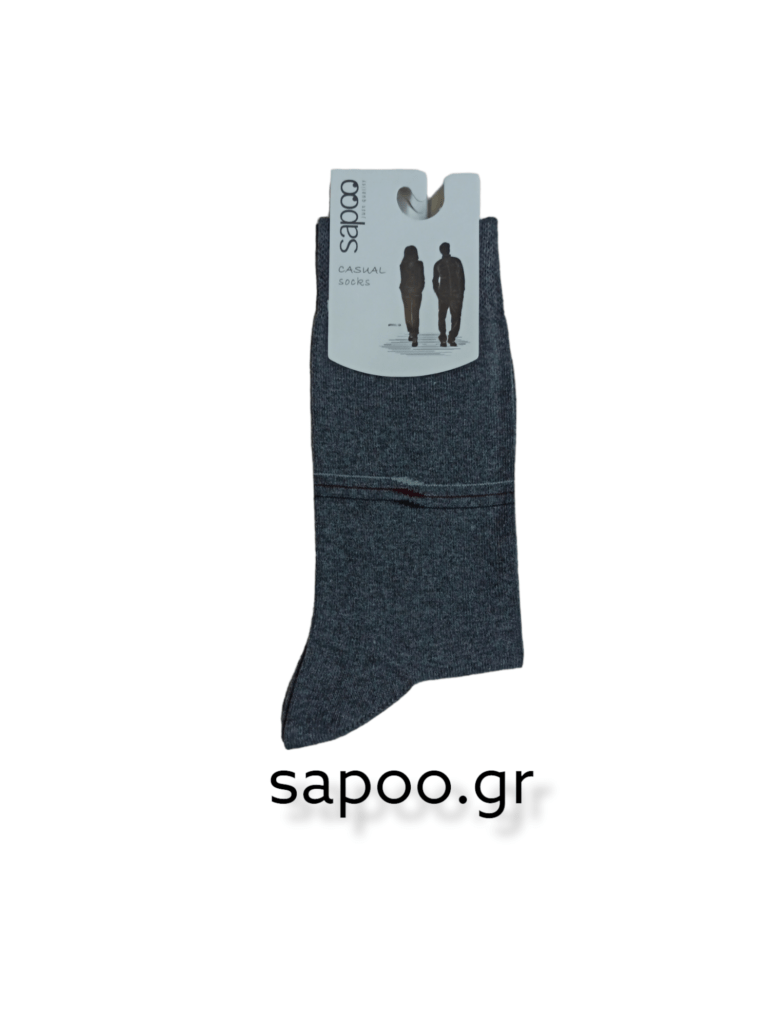 Βαμβακερές κάλτσες σχέδια ανδρικές sapoo casual socks 1035 ανθρακί