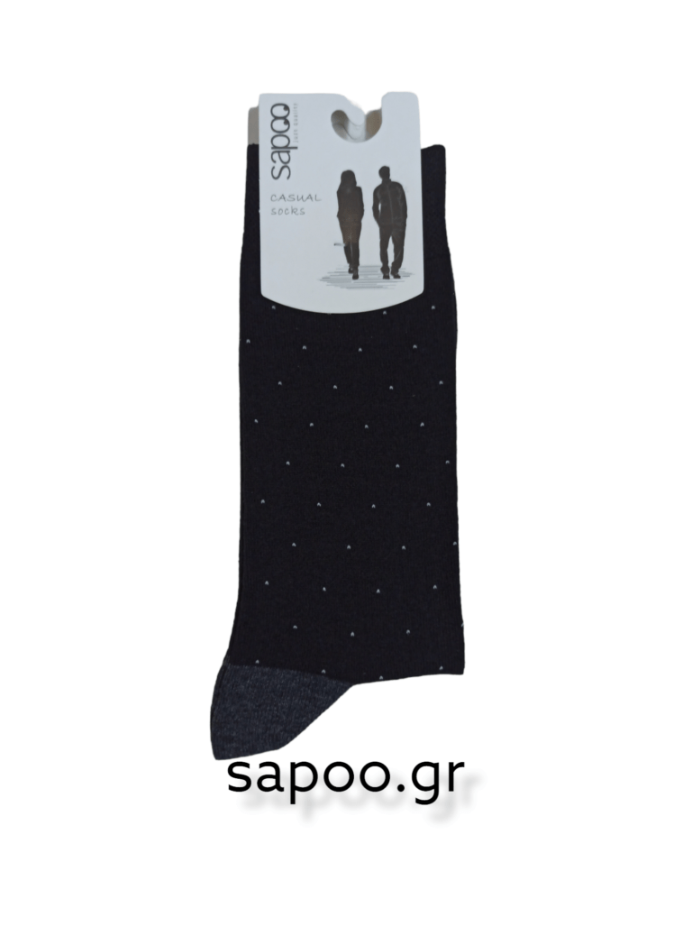 Βαμβακερές κάλτσες σχέδια ανδρικές sapoo casual socks 1036 μαύρο