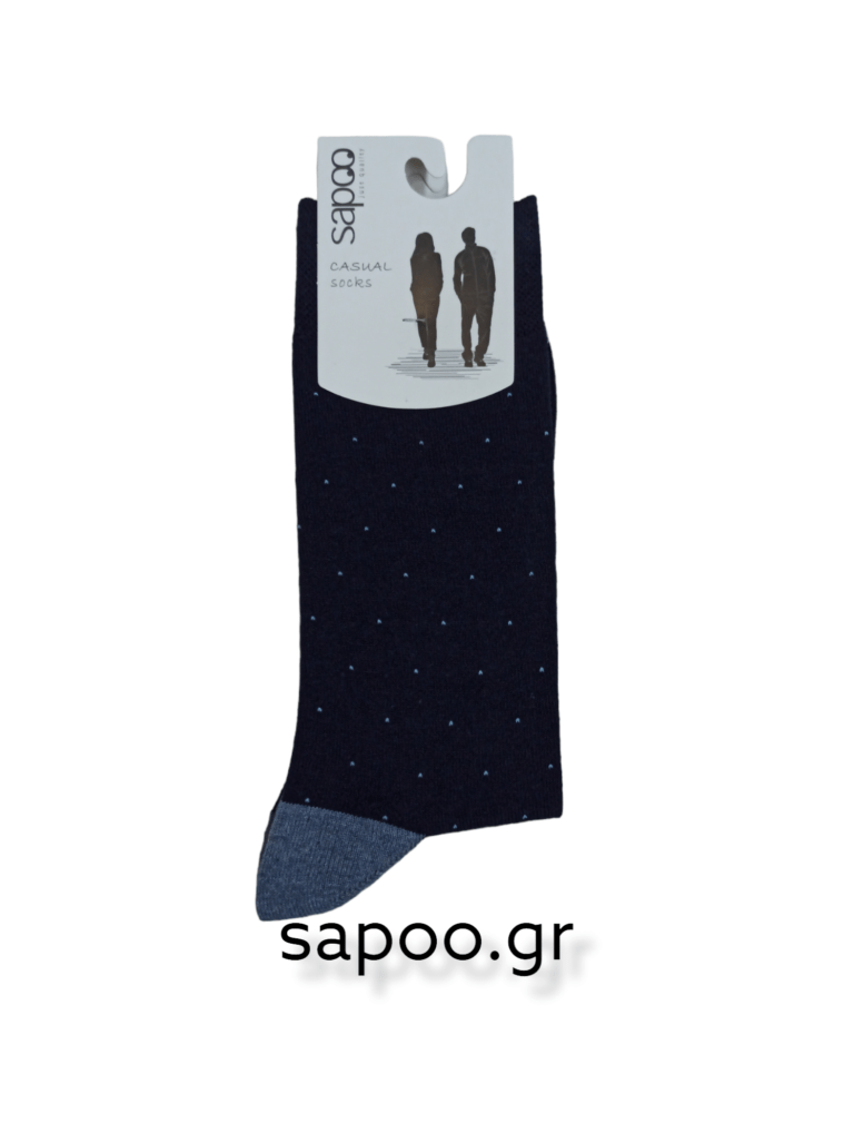 Βαμβακερές κάλτσες σχέδια ανδρικές sapoo casual socks 1036 μπλε