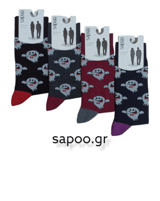 Βαμβακερές κάλτσες σχέδια ανδρικές sapoo casual socks 1070