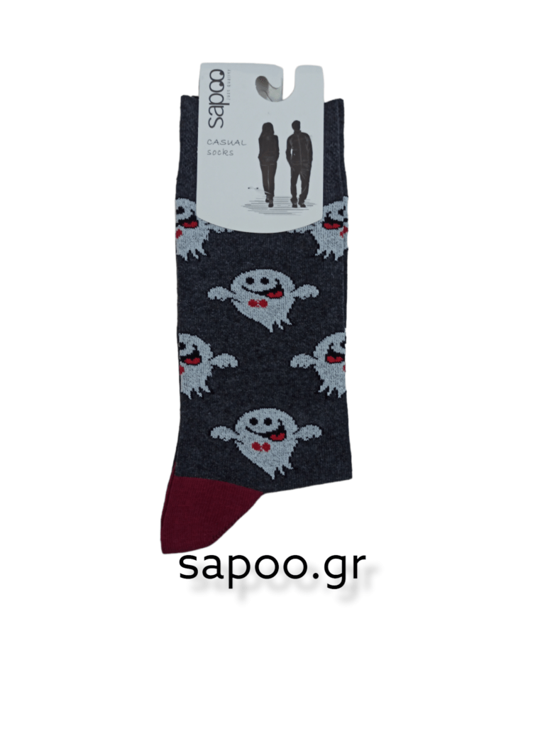 Βαμβακερές κάλτσες σχέδια ανδρικές sapoo casual socks 1070 ανθρακί