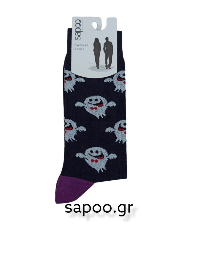 Βαμβακερές κάλτσες σχέδια ανδρικές sapoo casual socks 1070 μπλε