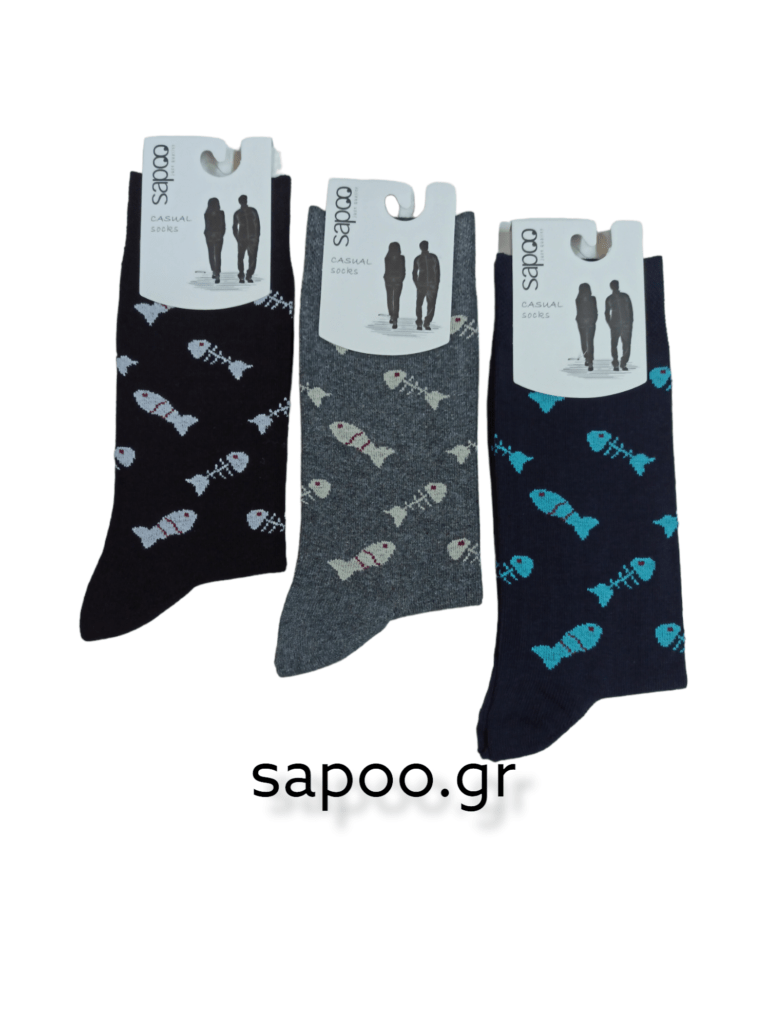 Βαμβακερές κάλτσες σχέδια ανδρικές sapoo casual socks 1071