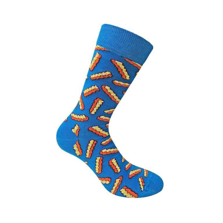 Κάλτσες σχέδιο Walk. Βαμβακερές unisex κάλτσες burger socks BS-1 multicolor