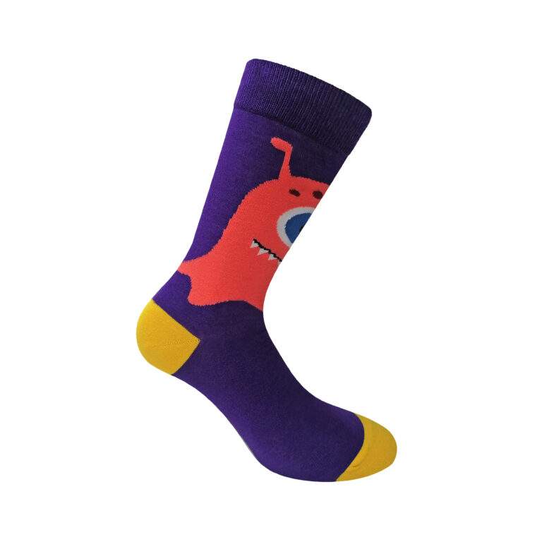 Κάλτσες σχέδιο Walk. Βαμβακερές unisex κάλτσες monster socks BS-2 multicolor