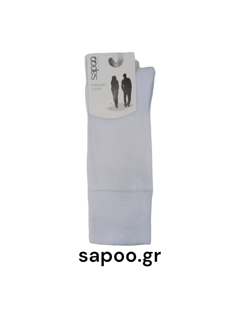 Βαμβακερές κάλτσες casual sapoo socks 13002 λευκό