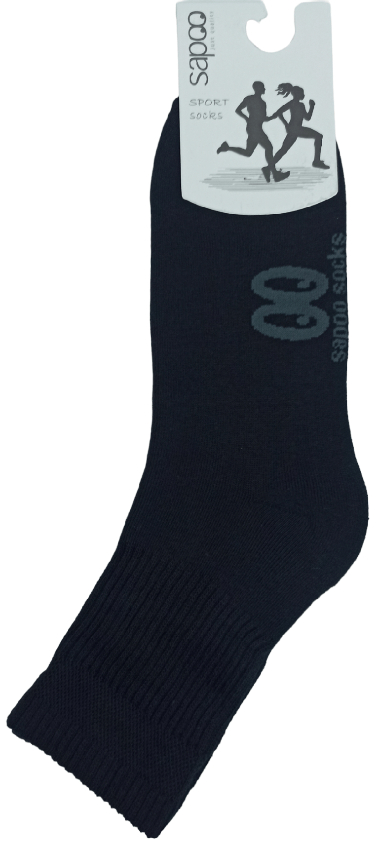 Βαμβακερές αθλητικές κάλτσες sapoo sport socks 11TER black μαύρο