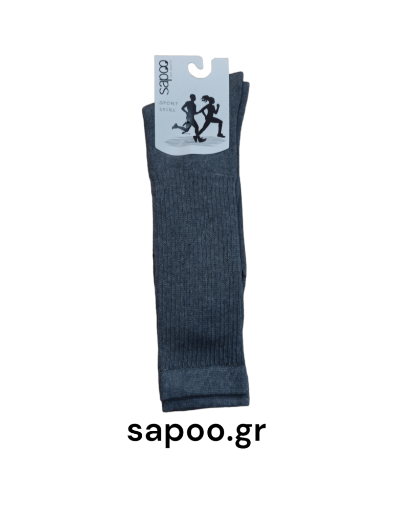 Βαμβακερές αθλητικές κάλτσες χωρίς ραφή sapoo sport socks athletic pro 475 γκρι