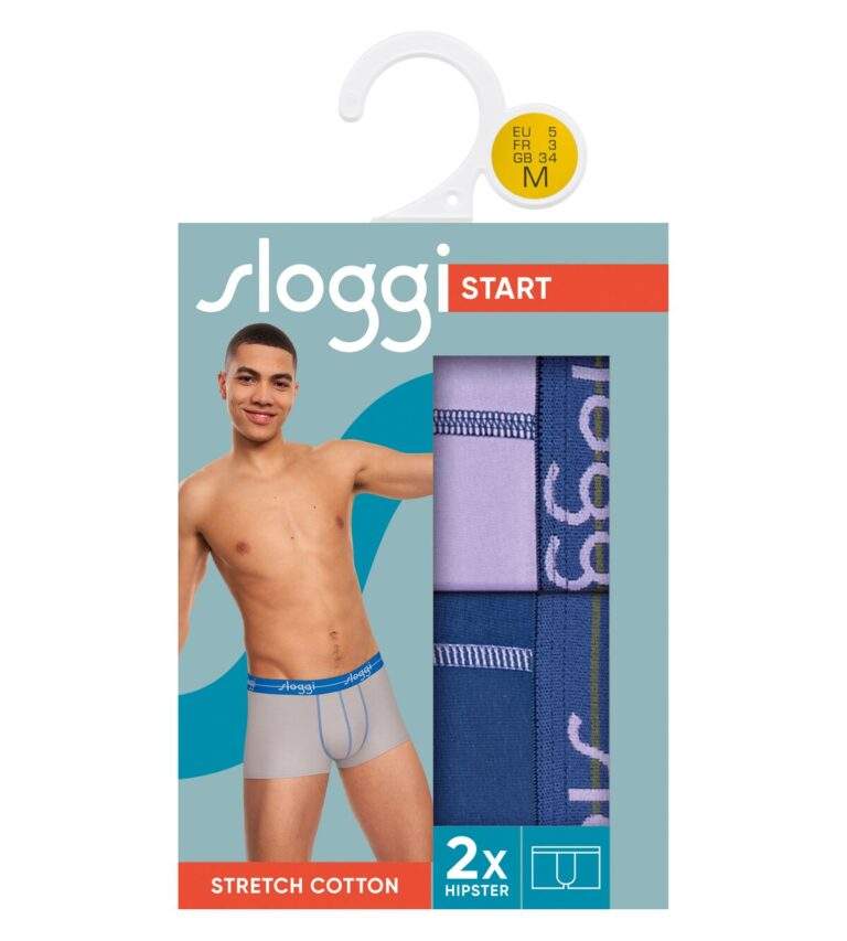 SLOGGI START HIPSTER  μπόξερ με κοντό πόδι ΔΥΑΔΑ Sloggi men Strart HIPSTER C2P M027