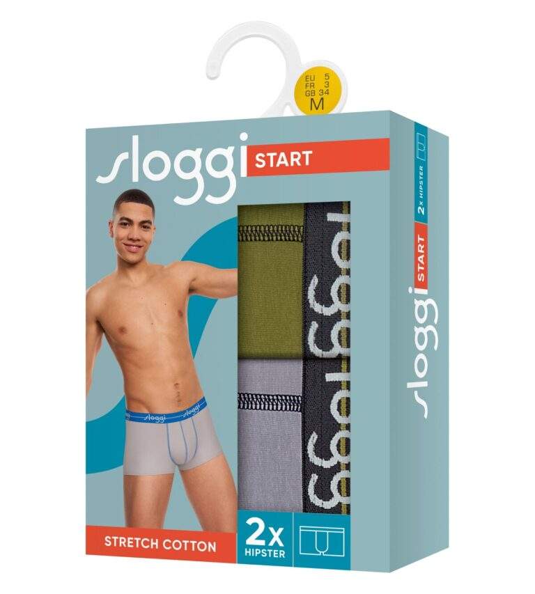 SLOGGI START HIPSTER  μπόξερ με κοντό πόδι ΔΥΑΔΑ Sloggi men Strart HIPSTER C2P M029