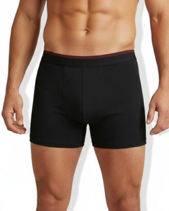 Μπόξερ μακρύ πόδι με διπλό καβάλο sapoo boxer long 103 μαύρο