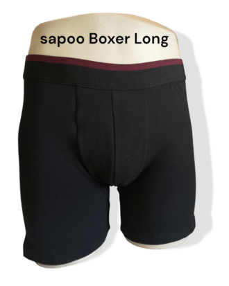 Μπόξερ μακρύ πόδι με διπλό καβάλο sapoo boxer long 103 μαύρο