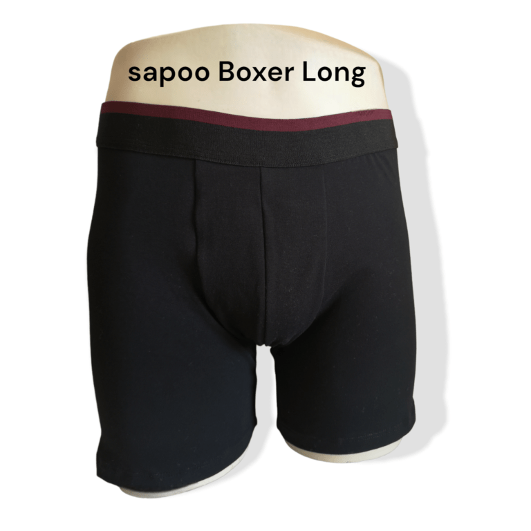 Μπόξερ μακρύ πόδι με διπλό καβάλο sapoo boxer long 103 μαύρο