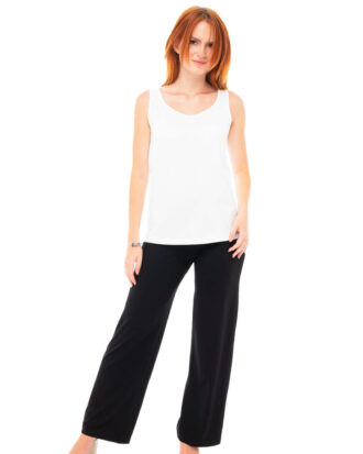 Μπλούζα βαμβακερή αμάνικη μακό τοπ 100% βαμβάκι Billysfashion 23052 λευκό