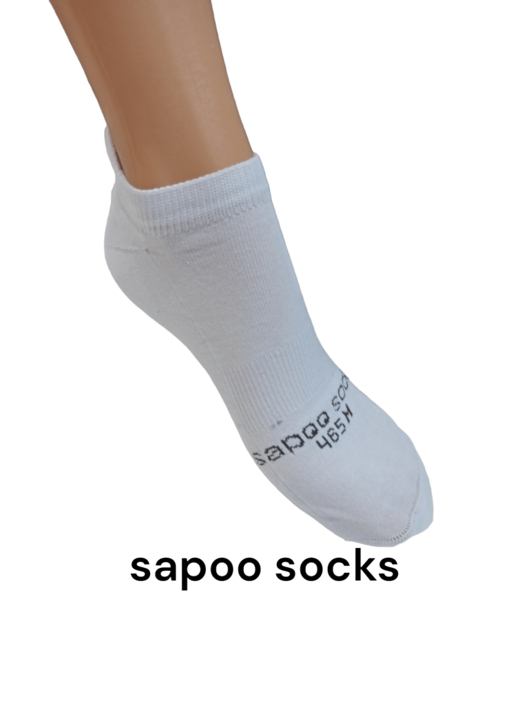 Κοφτές βαμβακερές κάλτσες με γλωσσάκι sapoo casual drs_465 λευκό