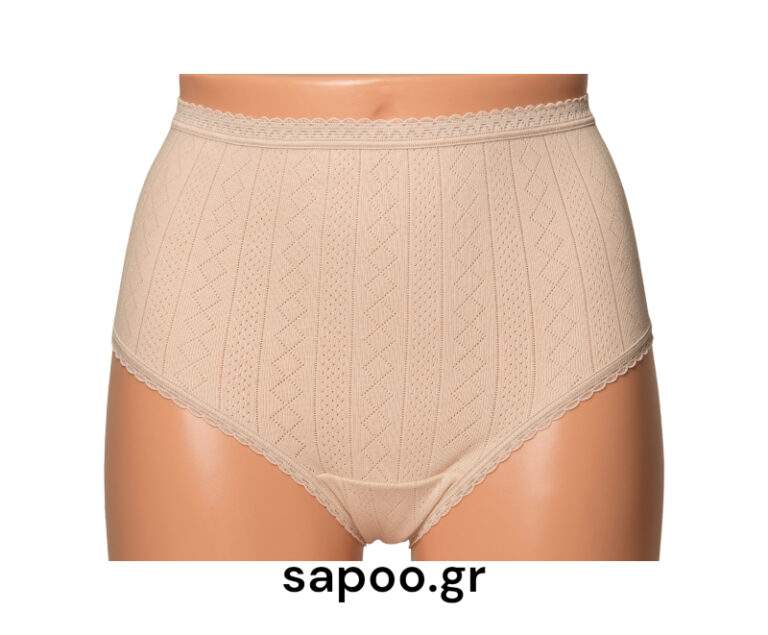 Βαμβακερή γυναικεία κυλότα. Froufrou MIDI slip 3/4 ζακάρ 12 100% βαμβακερό μπεζ