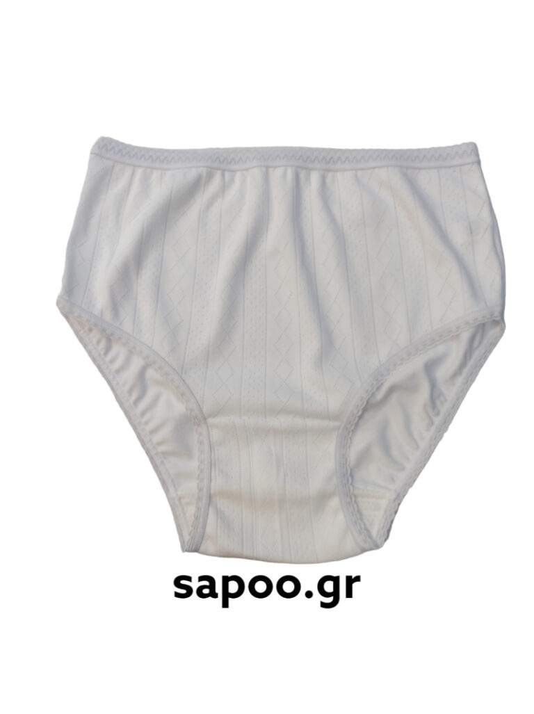 Βαμβακερή γυναικεία κυλότα. Froufrou MIDI slip 3/4 ζακάρ 12 100% βαμβακερό λευκό