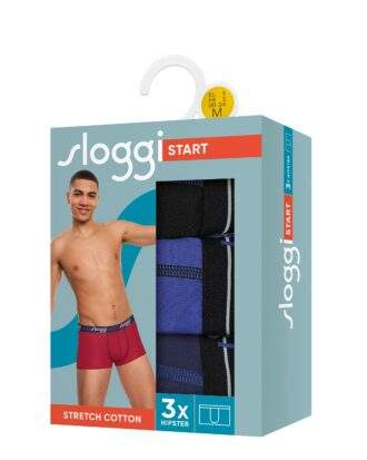 SLOGGI START HIPSTER  μπόξερ με κοντό πόδι ΤΡΙΑΔΑ Sloggi men Strart HIPSTER C3P V005
