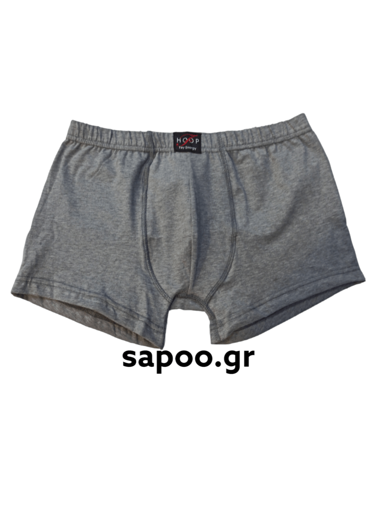 Ανδρικό βαμβακερό boxer HOOP 9001 γκρι σκούρο