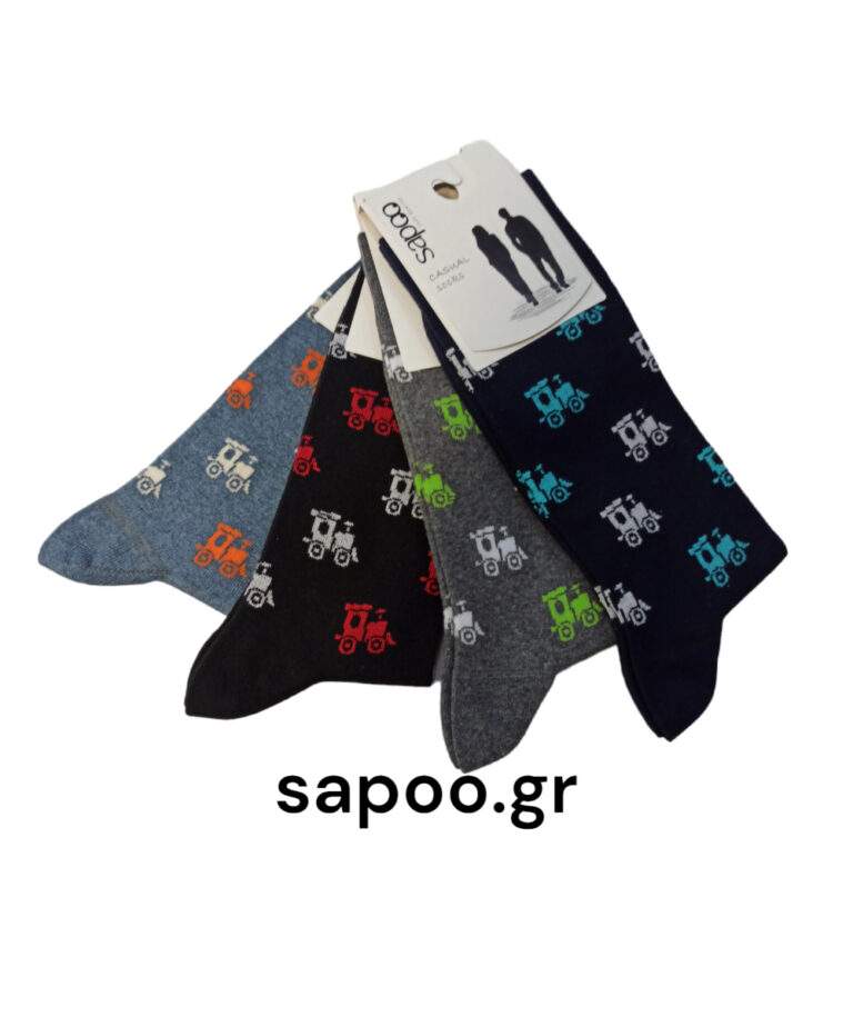 Βαμβακερές κάλτσες σχέδια ανδρικές sapoo casual socks fashion 1431