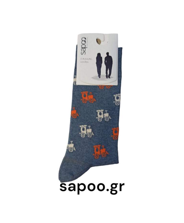 Βαμβακερές κάλτσες σχέδια ανδρικές sapoo casual socks fashion 1431 τζιν