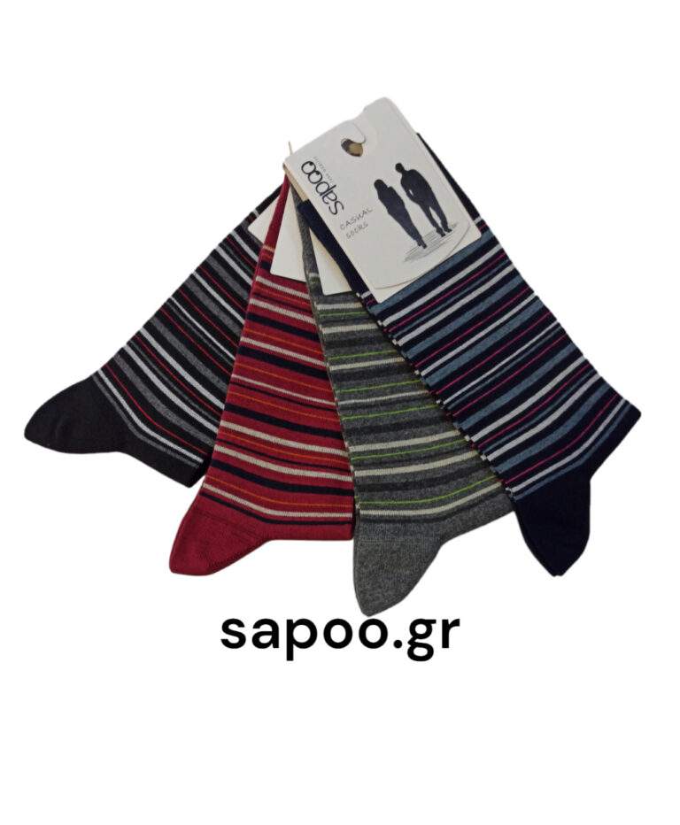 Βαμβακερές κάλτσες σχέδια ριγέ ανδρικές sapoo casual socks fashion 1433