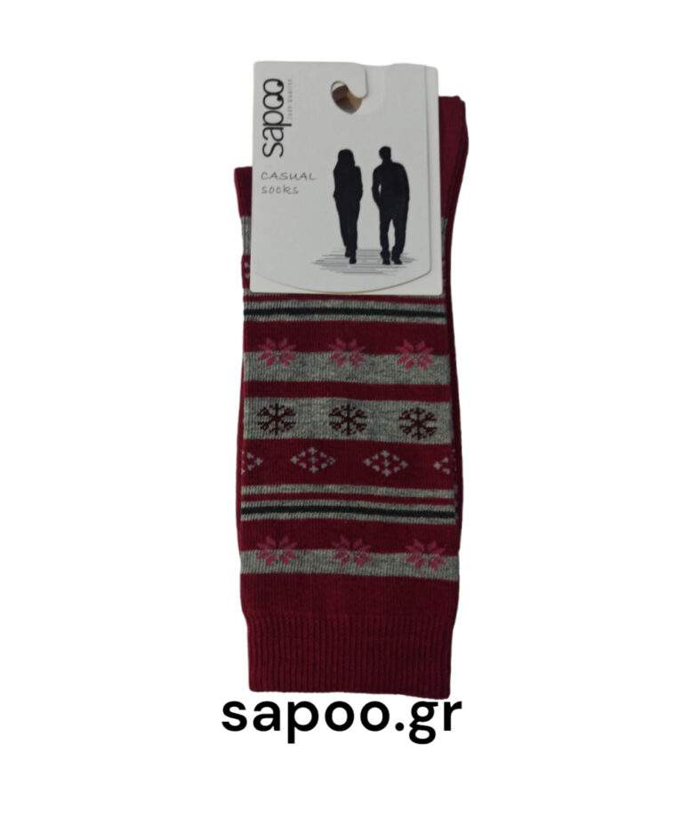 Βαμβακερές γυναικείες κάλτσες με σχέδιο ETHNIC sapoo socks 4430 γκρενά