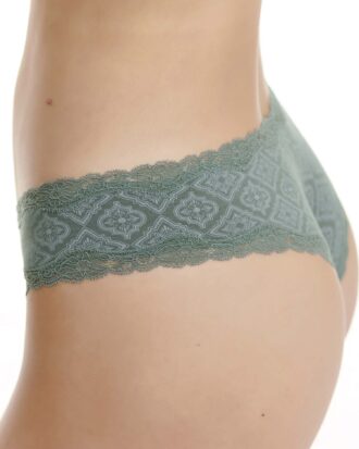 Γυναικεία εσώρουχα μπαμπού WALK Brazilian brief BAMBOO με δαντέλα και σχέδιο ΔΥΑΔΑ W2014-63