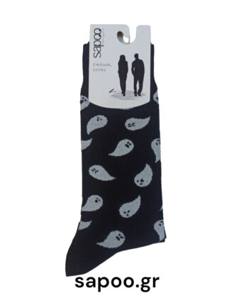 Βαμβακερές κάλτσες σχέδια ανδρικές sapoo casual socks fashion 4223 μαύρο