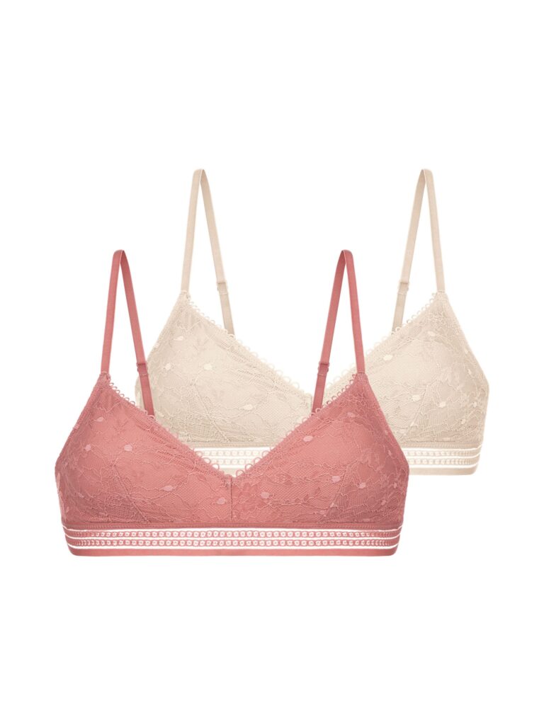 Bralette DORINA ANIKA δυάδα. 2 σουτιέν/bralette χωρίς μπανέλα με ελαφριά, αφαιρούμενη ενίσχυση.