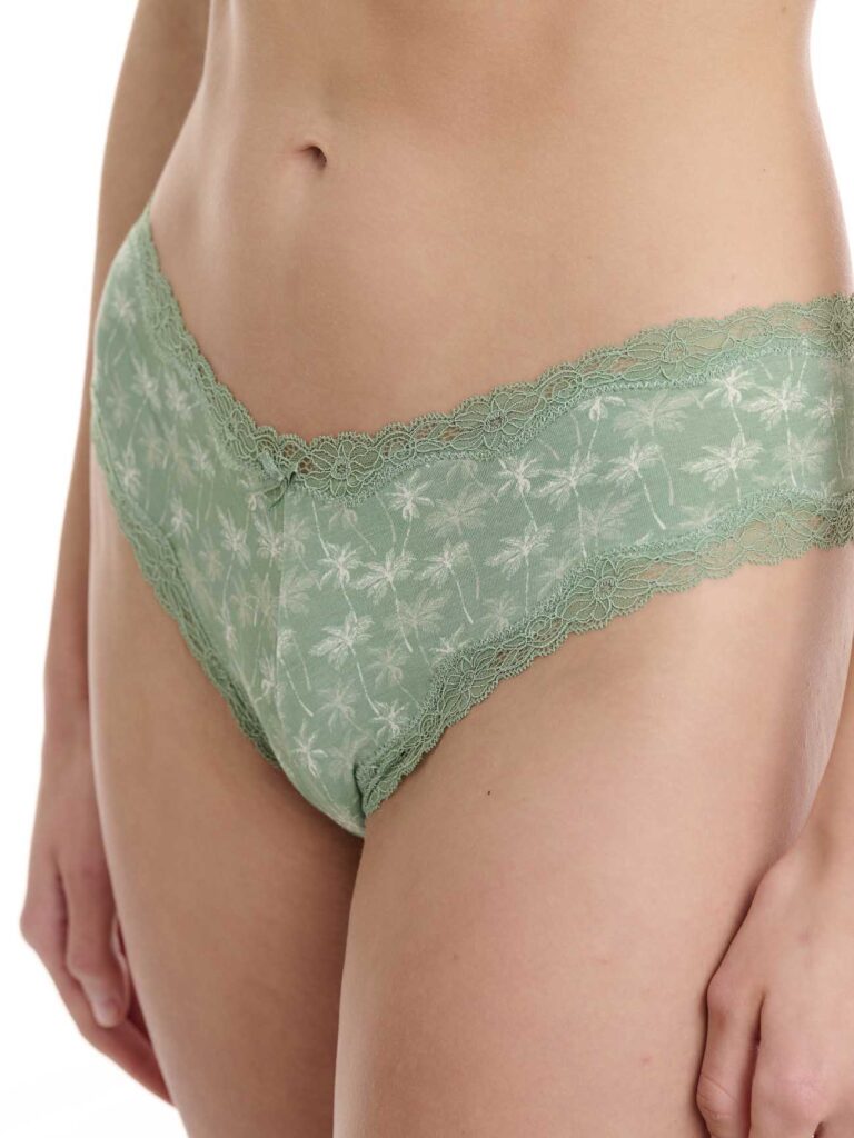 Γυναικεία εσώρουχα μπαμπού WALK Brazilian brief BAMBOO με δαντέλα και σχέδιο ΔΥΑΔΑ W2014-66