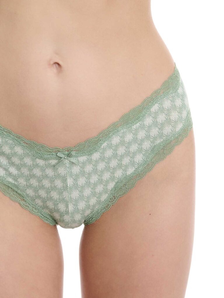 Γυναικεία εσώρουχα μπαμπού WALK Brazilian brief BAMBOO με δαντέλα και σχέδιο ΔΥΑΔΑ W2014-66