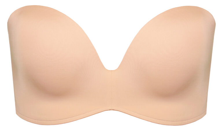 WONDERBRA σουτιέν στράπλες ενισχυμένο. Ultimate Body Micro Strapless Push-up WONDERBRA W032D μπεζ