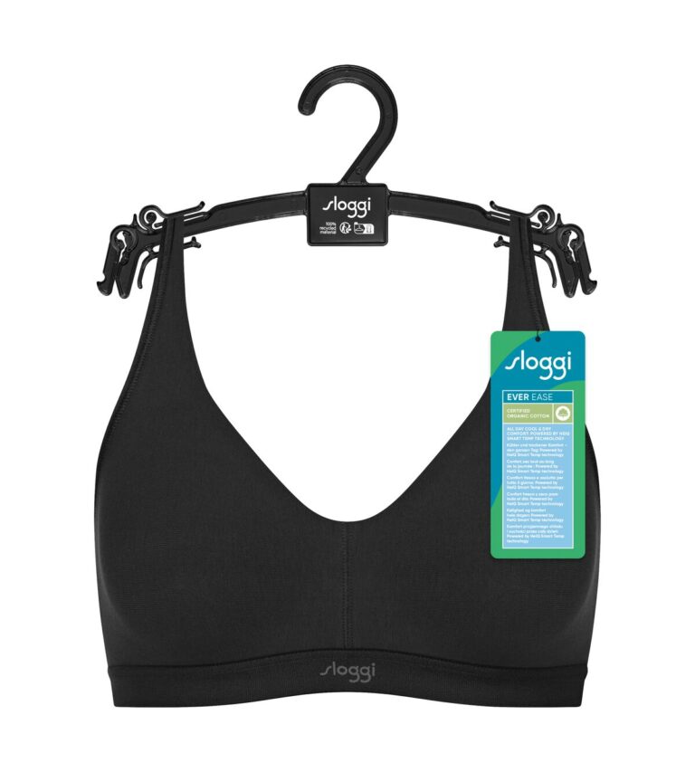 SLOGGI EVER Ease Soft Bra 0004 μαύρο Βαμβακερό Σουτιέν χωρίς μπανέλα